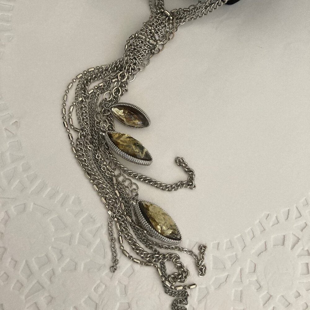 Vera Bradley Silver Layered Charm Necklace Earring Set - Picture 2 of 11